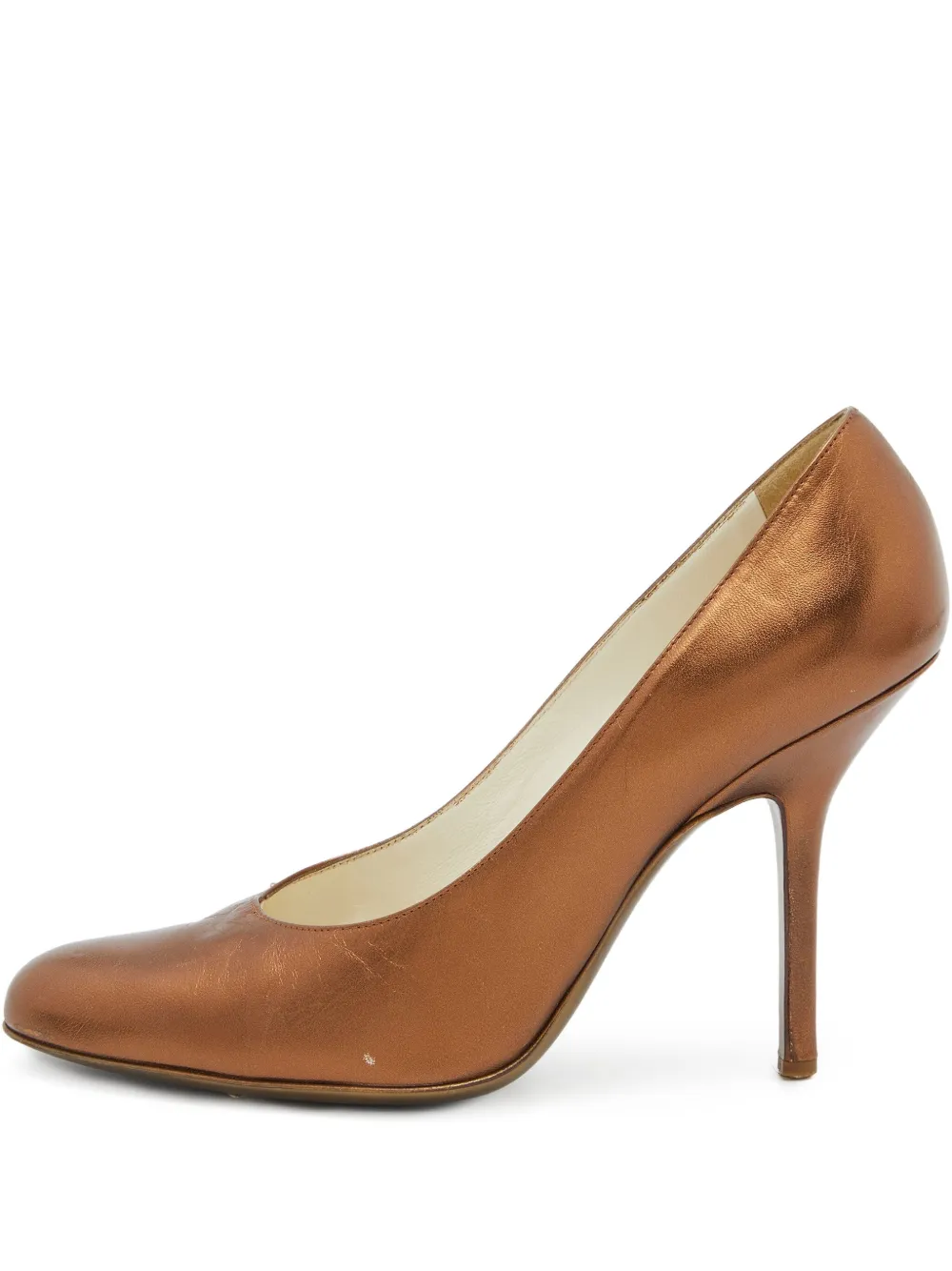 Saint Laurent Pre-Owned Pumps im Metallic-Look - Braun