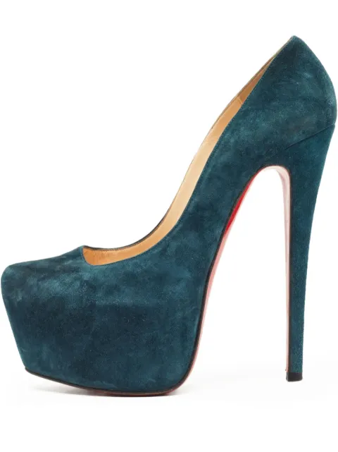 Christian Louboutin Pre-Owned zapatillas de piel con tacón de 160mm