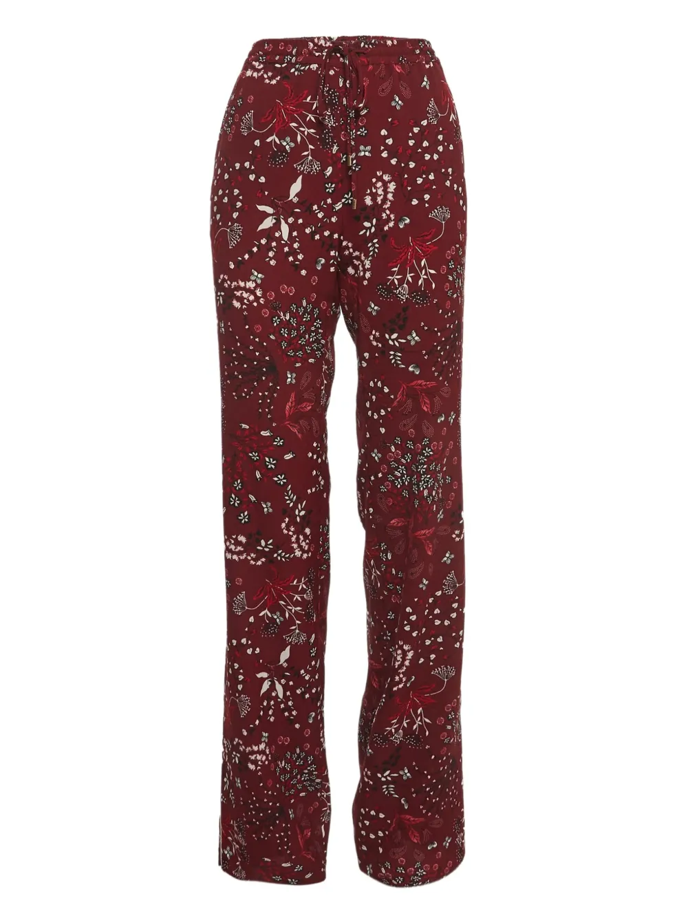 Max Mara Pre-Owned floral print trousers - レッド Max Mara Pre-Owned floral print trousers - レッド
