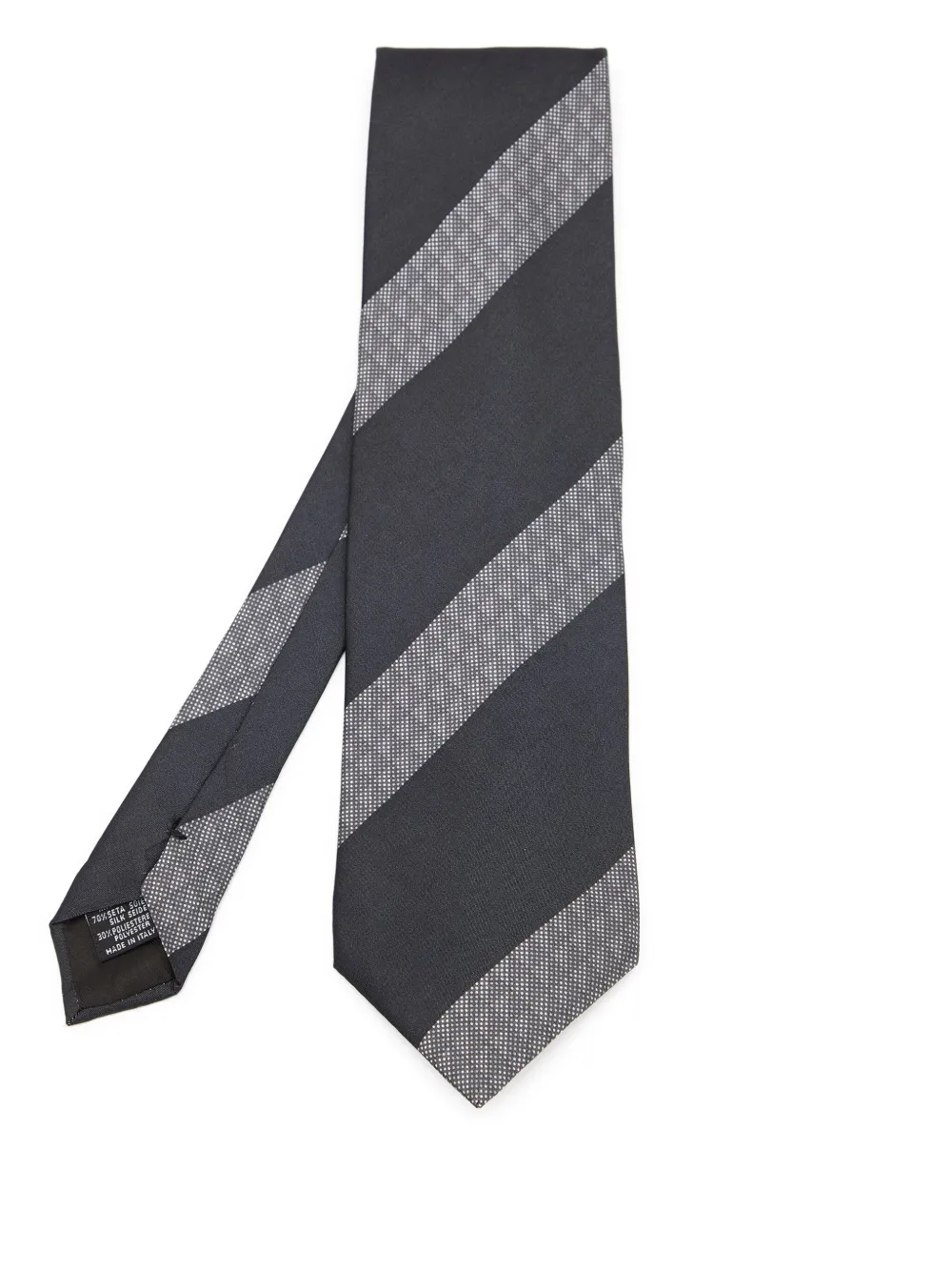 Emporio Armani Pre-Owned striped silk tie - ブラック Emporio Armani Pre-Owned striped silk tie - ブラック