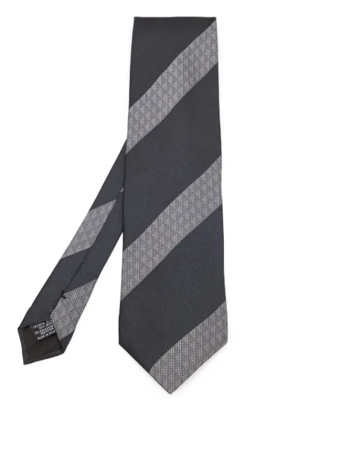 Emporio Armani Pre-Owned cravate rayée en soie
