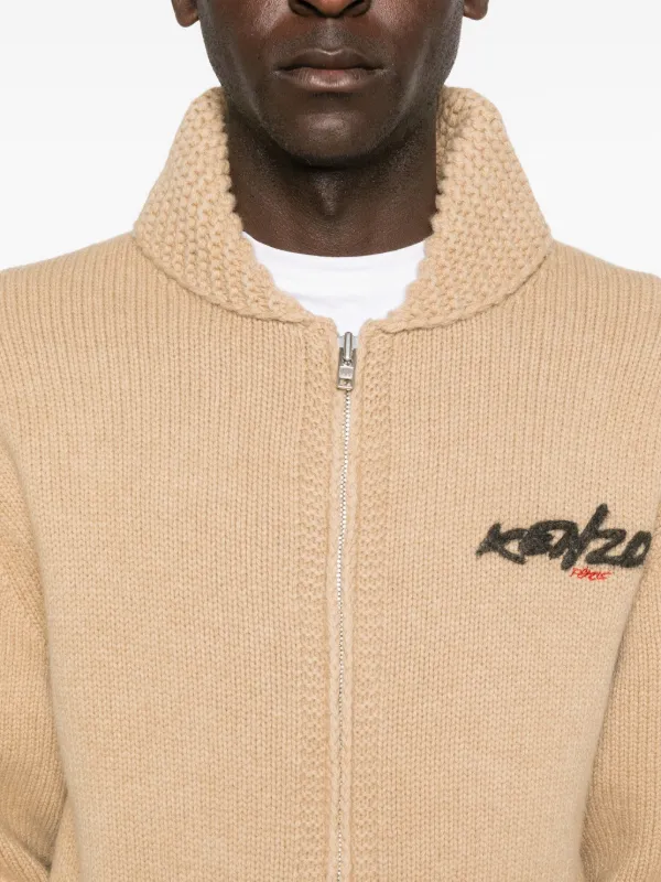 Kenzo zip-up Cardigan | Neutrals | FARFETCH