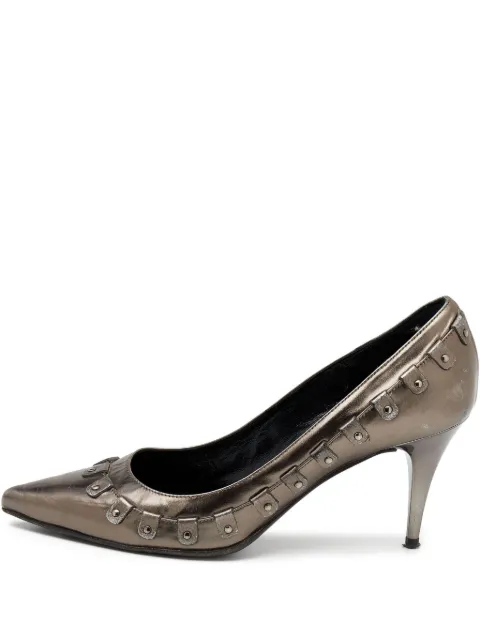 Burberry Pre-Owned 85mm leather heeled pumps