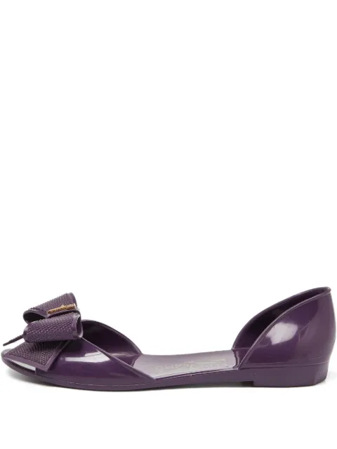 Ferragamo Pre-Owned Jelly Bow flat sandals