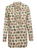Burberry Pre-Owned Monster Mask Print cotton shirt - Neutrals