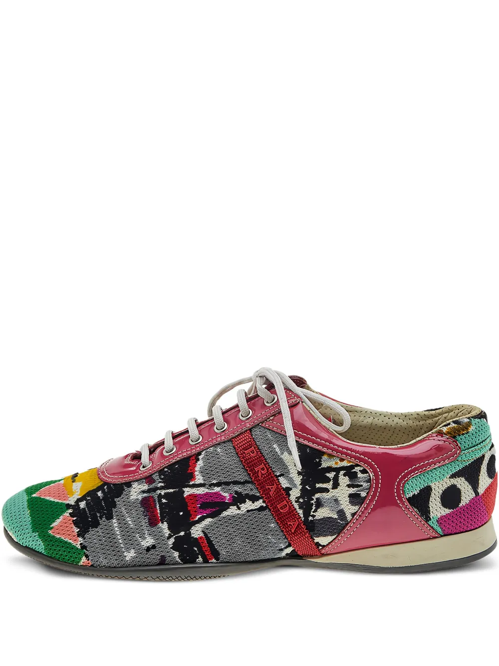 Prada Pre-Owned graphic-print sneakers | Red | Image 1