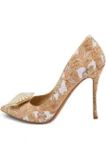 Nicholas Kirkwood pre-owned embellished pointed-toe pumps - Brown