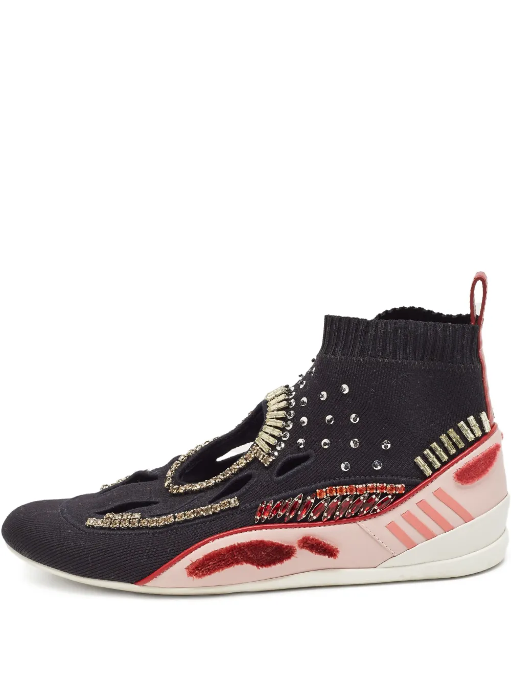 beaded-detail sock sneakers