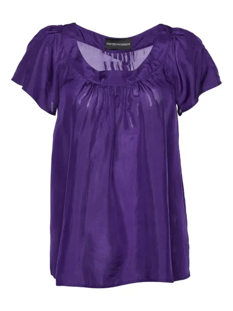 Emporio Armani Pre-Owned blusa de seda