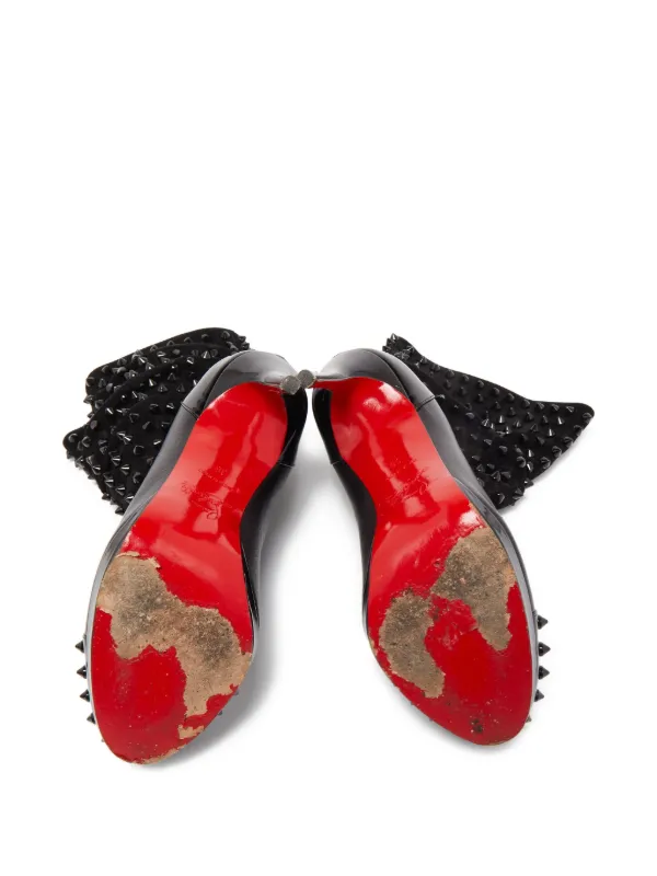 Christian Louboutin Pre-Owned 100mm spike-studded Boots | Black