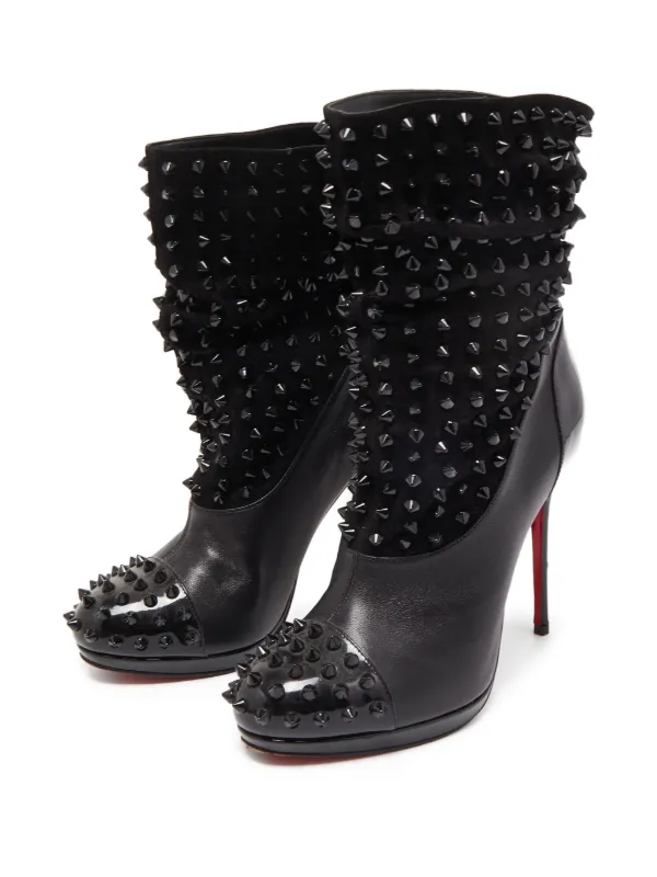 Christian Louboutin Pre-Owned 100mm spike-studded Boots  display picture 3
