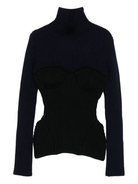 Jean Paul Gaultier merino wool-blend top
