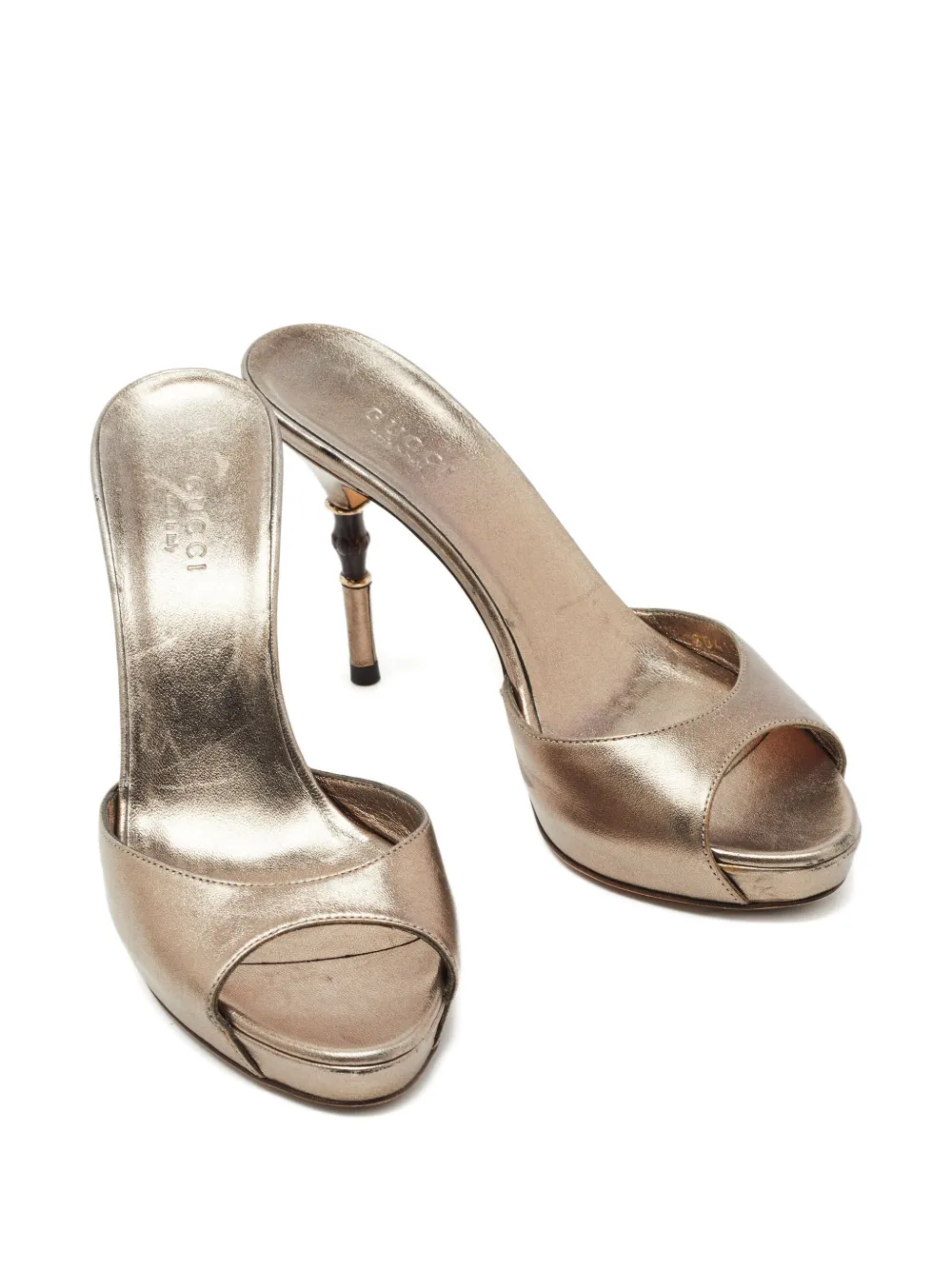 Gucci Pre-Owned Leren sandalen - Zilver
