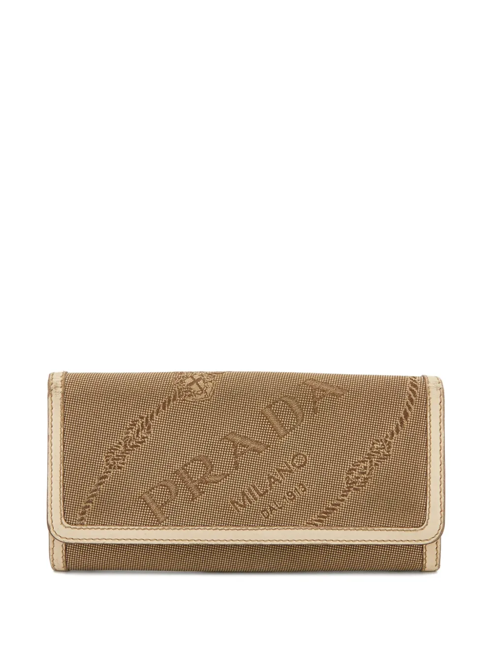 Prada Pre-Owned jacquard leather wallet | Neutrals | Image 1