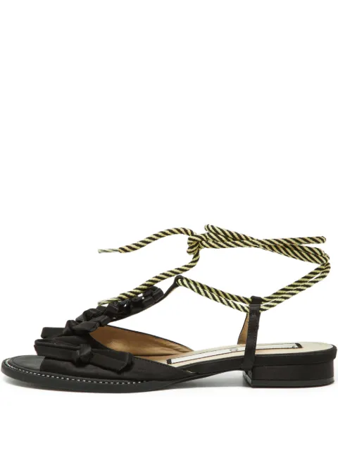 Nº21 ruffled-strap flat sandals