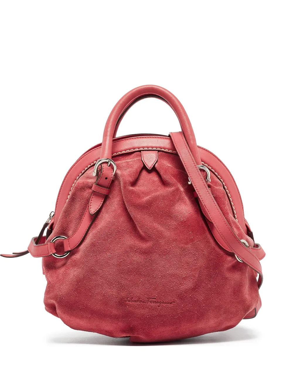 Ferragamo Pre-Owned suede two-way handbag | rosado | Image 1