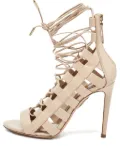 Aquazzura pre-owned Amazon lace-up sandals - Neutrals