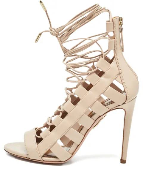 Aquazzura pre-owned Amazon lace-up sandals