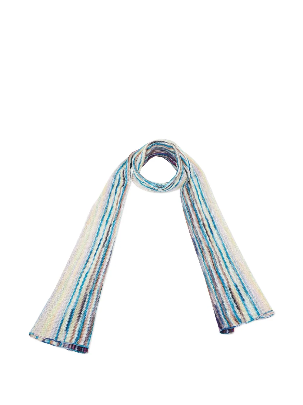 Missoni Pre-Owned striped knit scarf | Blue | Image 1