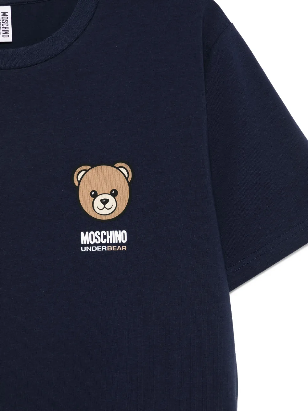 Moschino T-shirt met ronde hals en beerprint Blauw