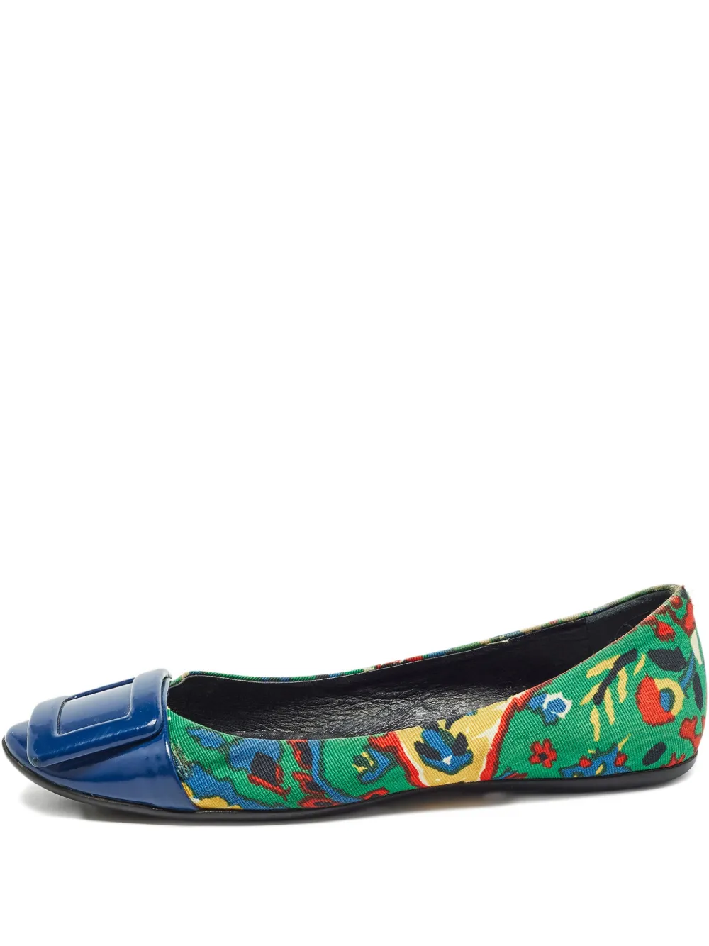 Roger Vivier Vintage buckle pattern flats | Blue | Image 1