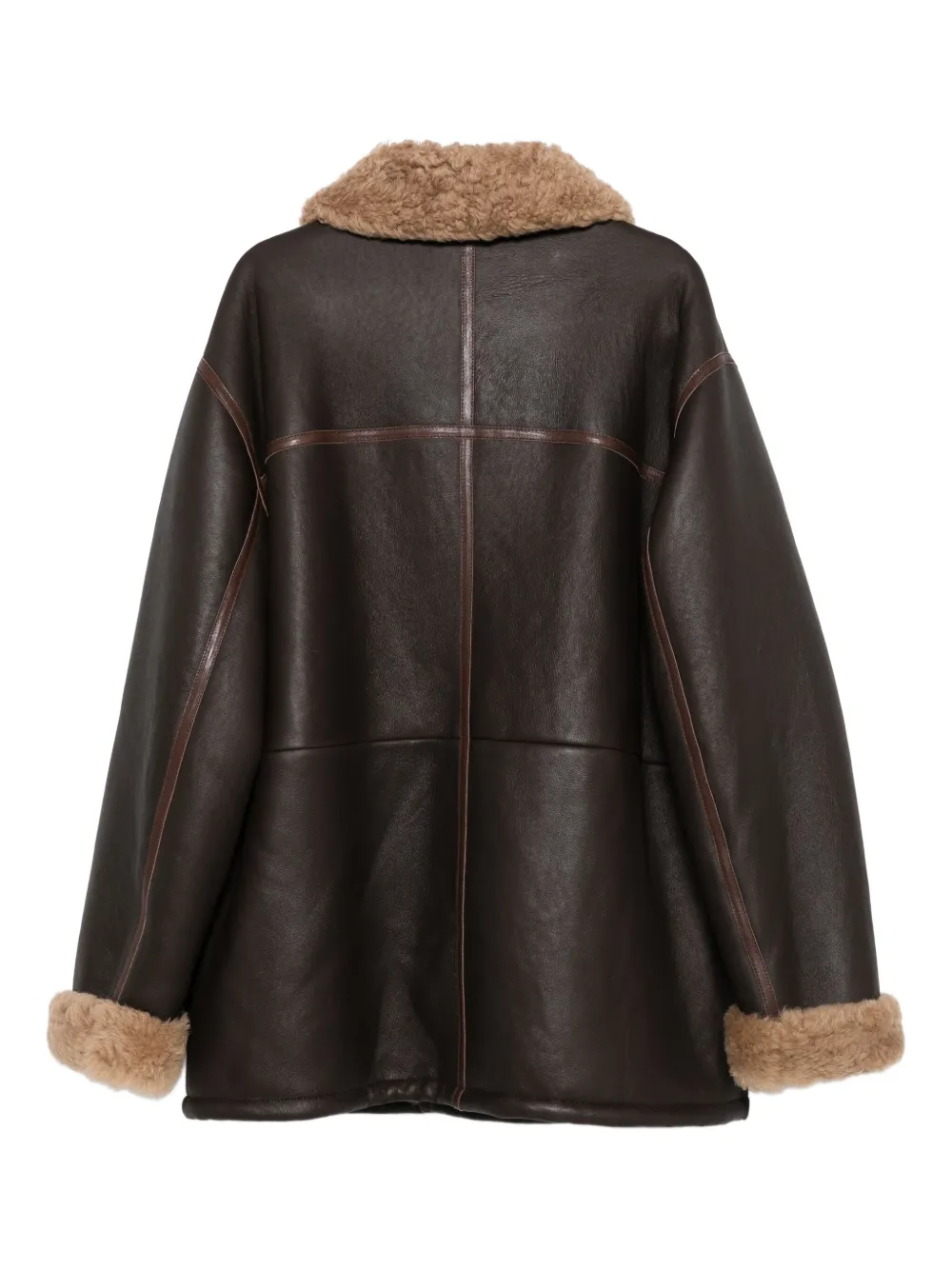 Bally Jas met lammy kraag - Bruin