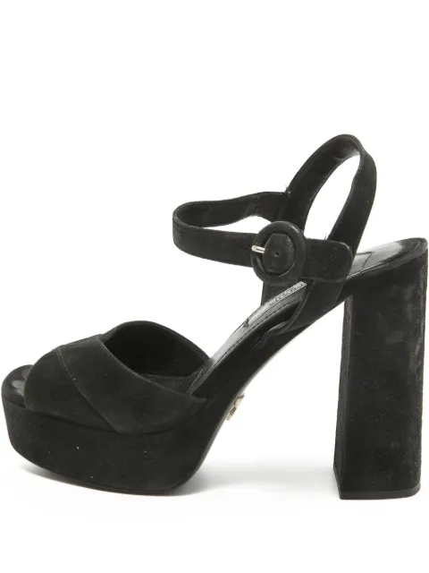 Prada Pre-Owned 110mm platform block-heel sandals