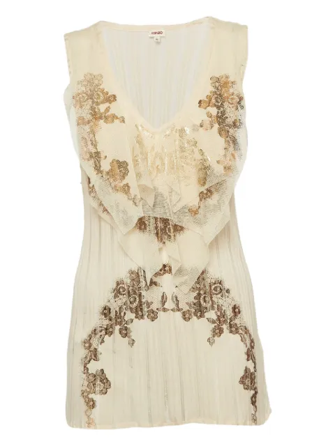 Kenzo Pre-Owned pleated floral top