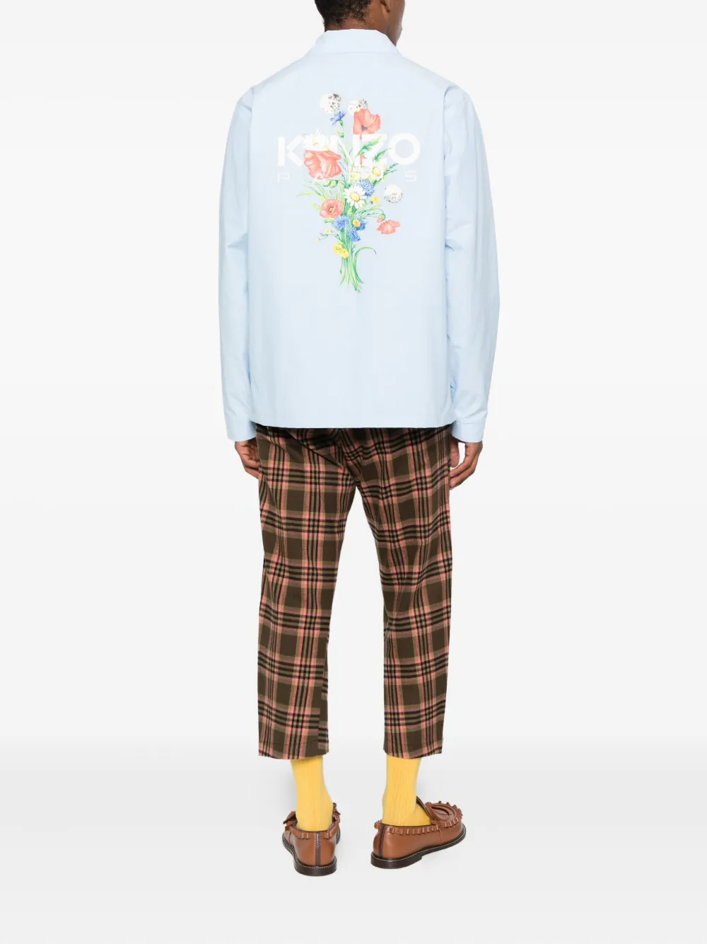 Kenzo Overhemd met bloemenprint - Blauw