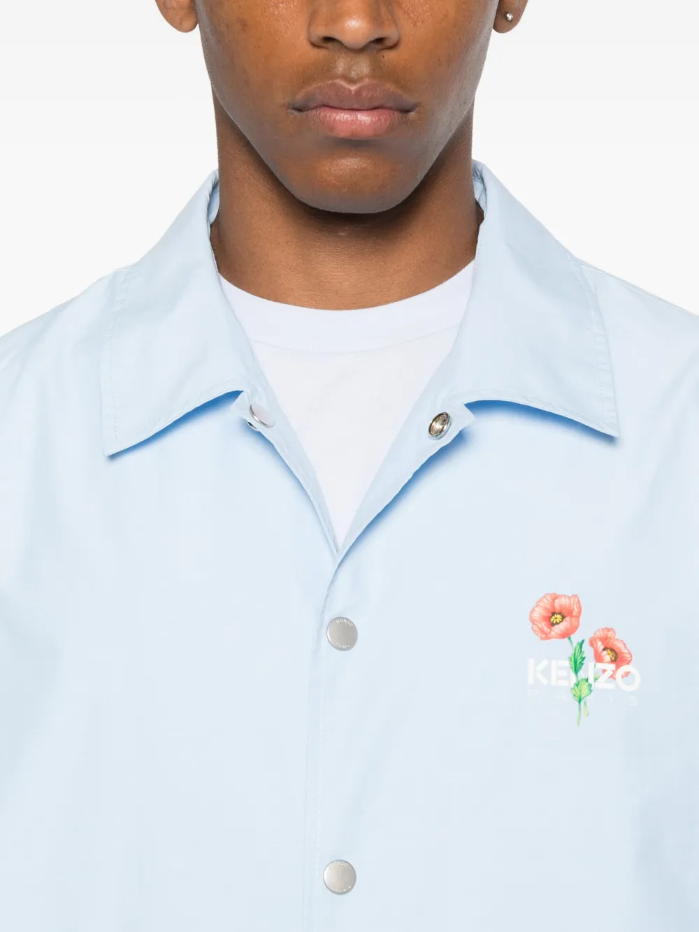 Kenzo Overhemd met bloemenprint Blauw
