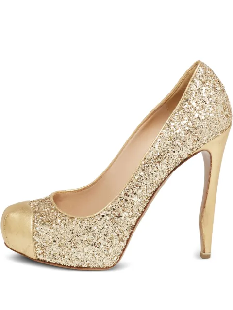 Nicholas Kirkwood pre-owned glitter-embellished leather pumps