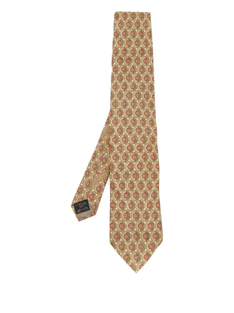 Ermenegildo Zegna Vintage corbata de seda con motivo hexagonal