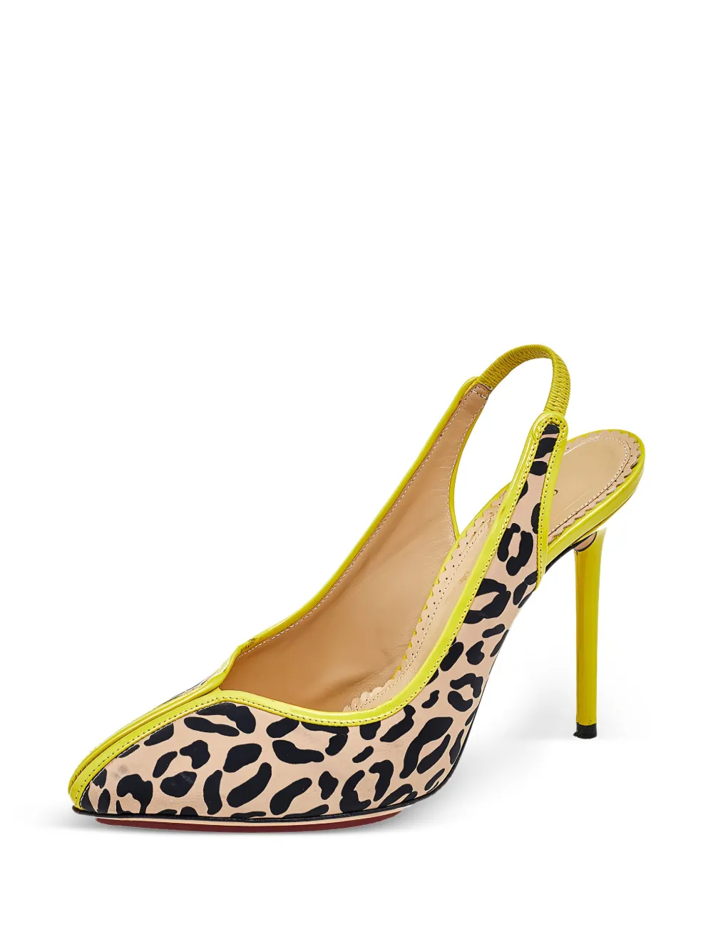 Charlotte Olympia pre-owned 110mm leopard-print slingback pumps | Image 2
