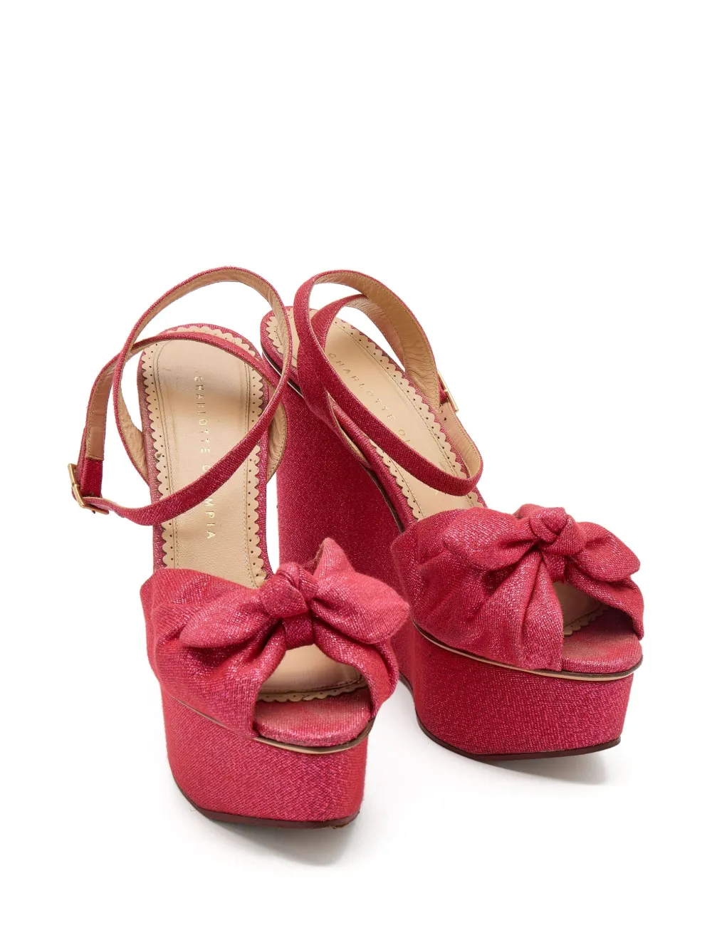 Charlotte Olympia pre-owned 135mm knotted platform wedge sandals | Image 2