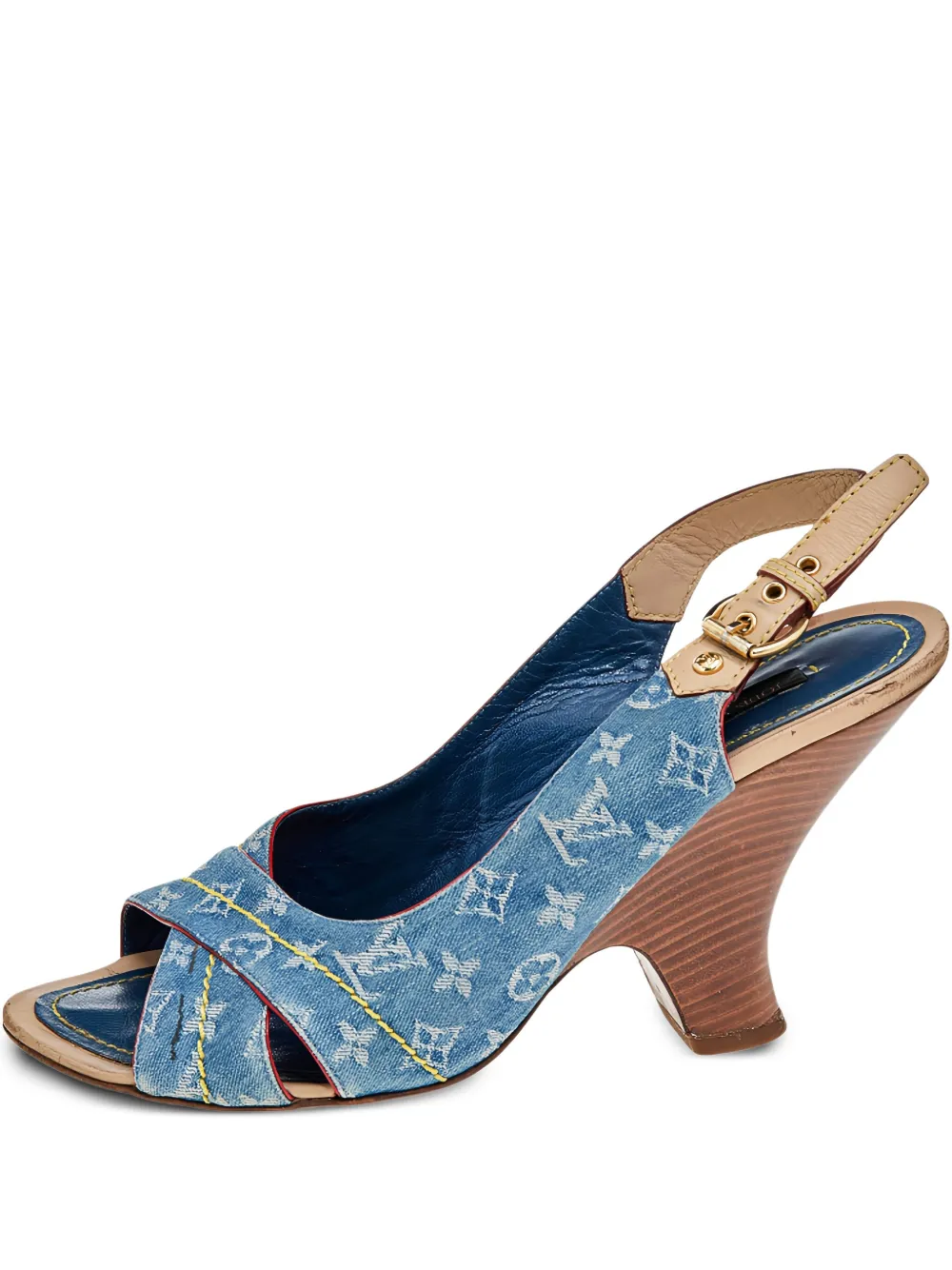 Louis Vuitton Pre-Owned Sandalen mit Monogramm 85mm - Blau