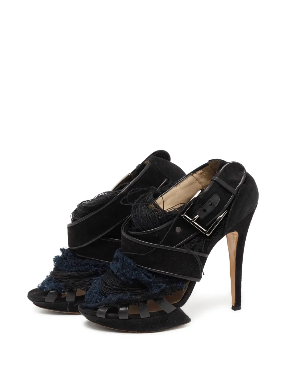 Nicholas Kirkwood Pre-owned ausgefranste Wildledersandalen 130mm | Image 2