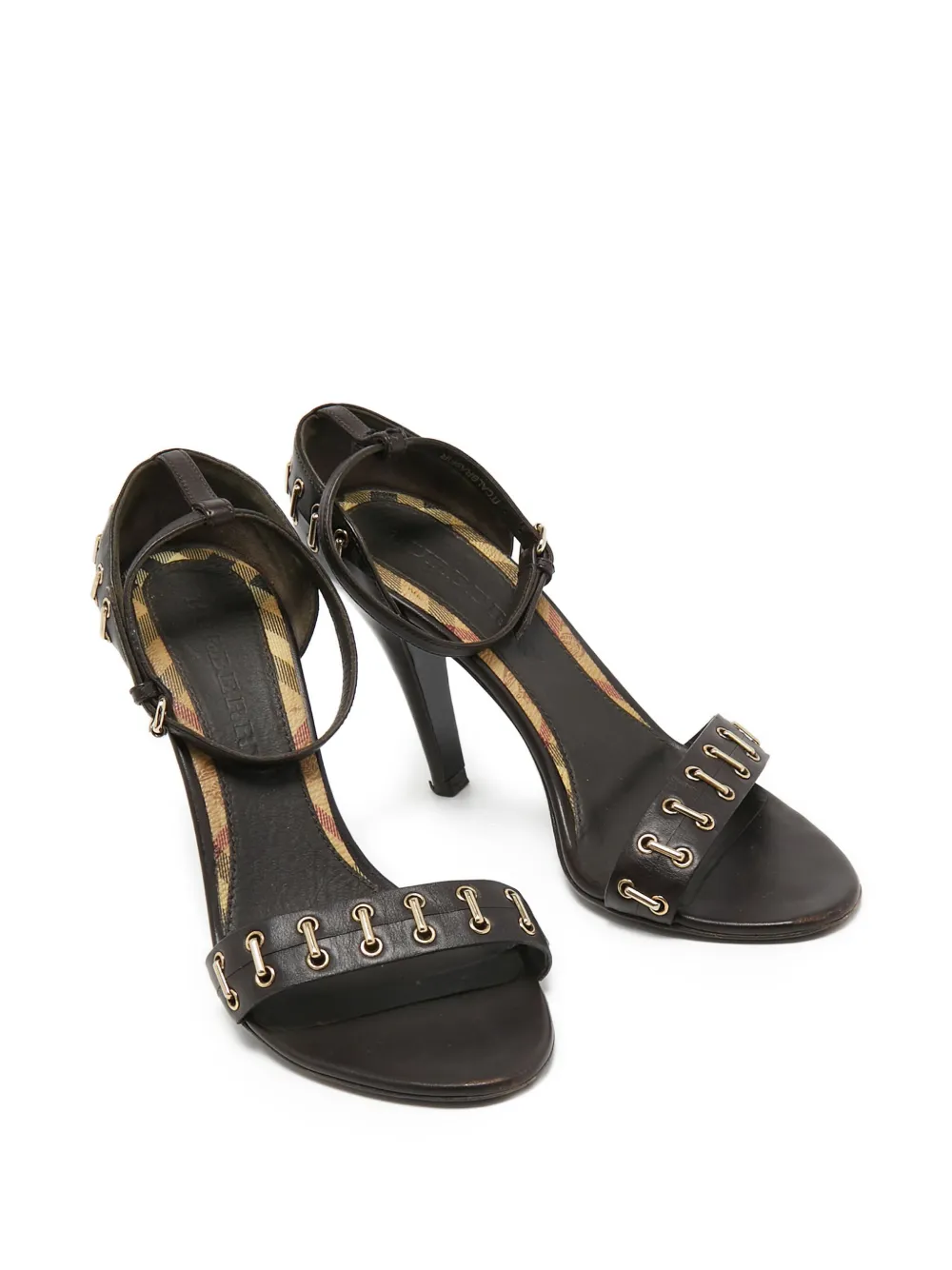 Burberry Pre-Owned Leren sandalen - Bruin