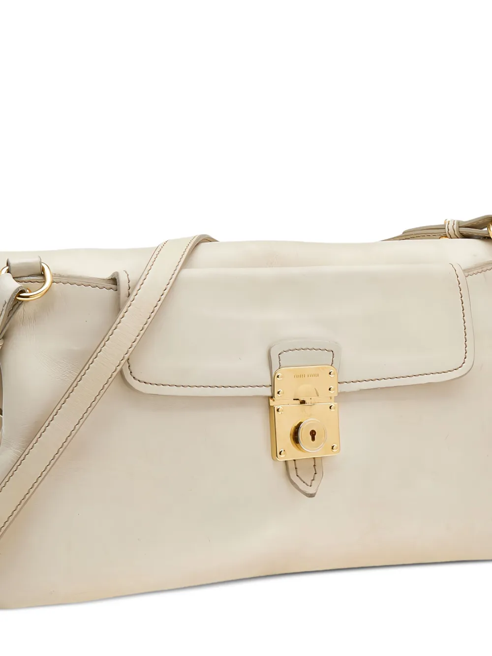 Pre-owned Miu Miu Folded-design Leather Tote Bag