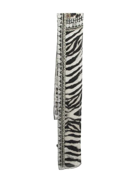 Roberto Cavalli Vintage mascada de seda con estampado de cebra