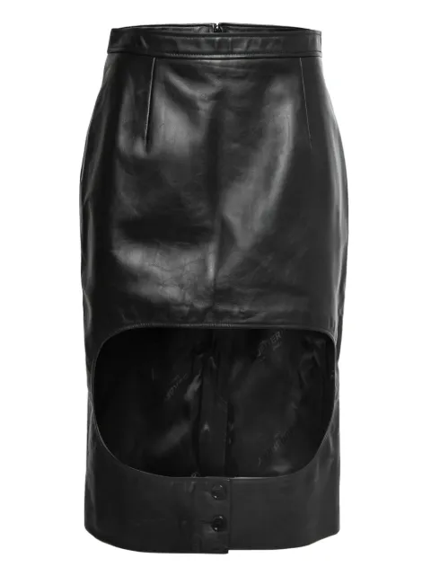 Burberry Pre-Owned cut-out leather pencil skirt