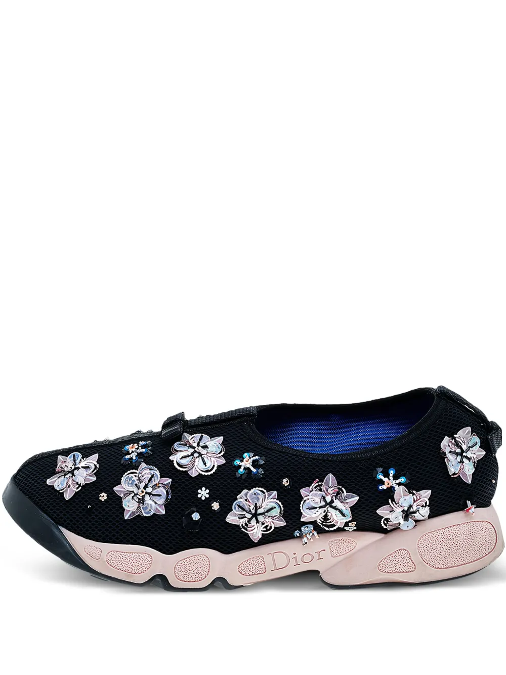 Christian Dior Pre-Owned Fusion フローラル スニーカー - ブラック Christian Dior Pre-Owned Fusion フローラル スニーカー - ブラック