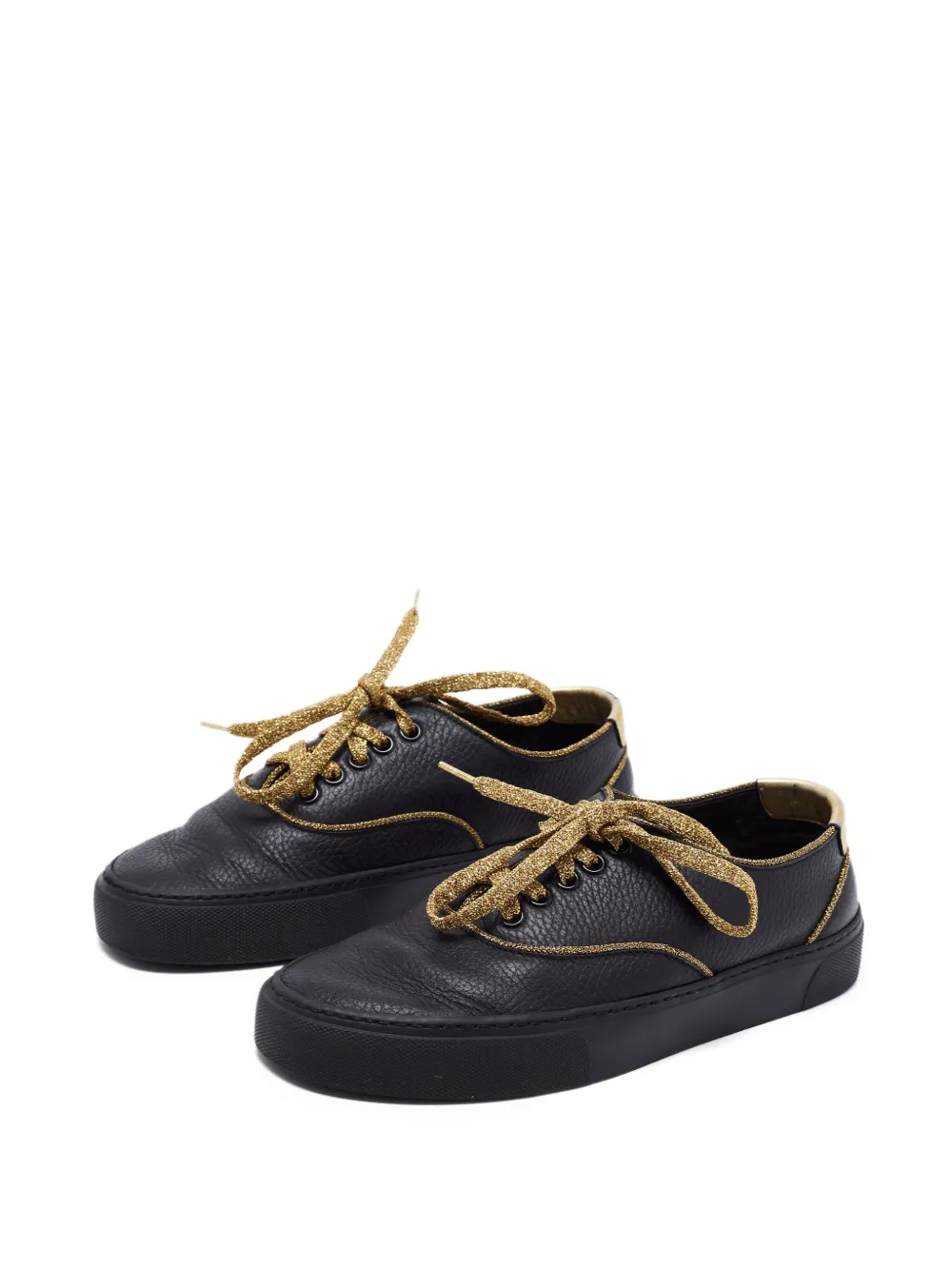 Saint Laurent Pre-Owned Sneakers met contrasterend detail - Zwart