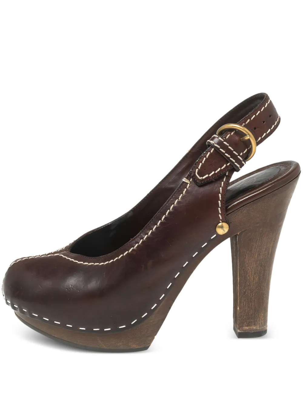 120mm platform slingback pumps