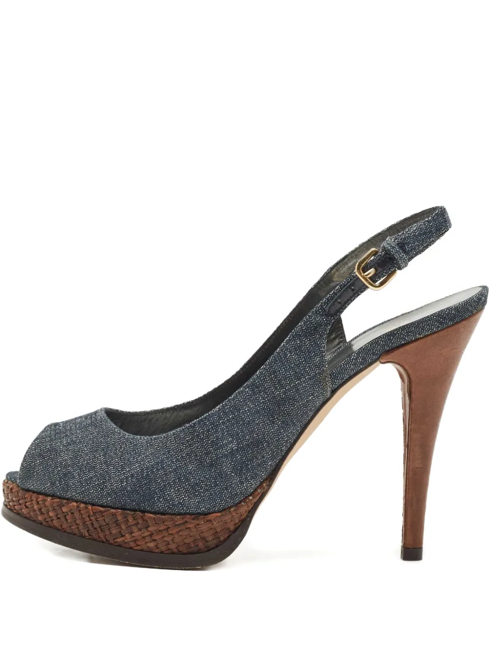 Stuart Weitzman pre-owned 120mm denim sandals | azul | Image 1