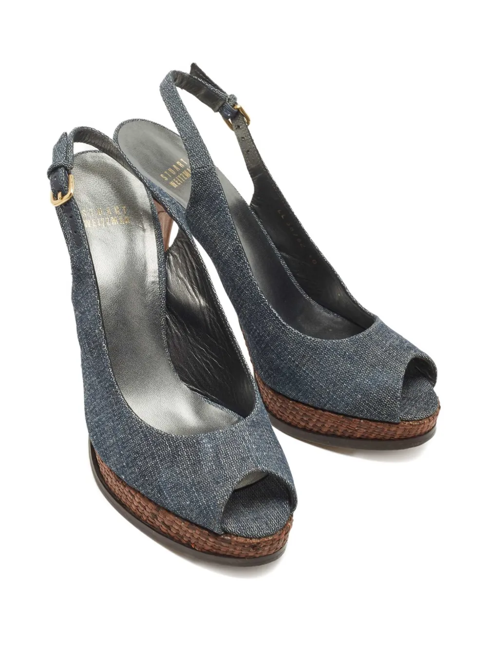 Stuart Weitzman pre-owned 120mm denim sandals | Image 2