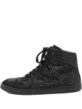 Gucci Pre-Owned Coda crystal embellishment high top sneakers - Black