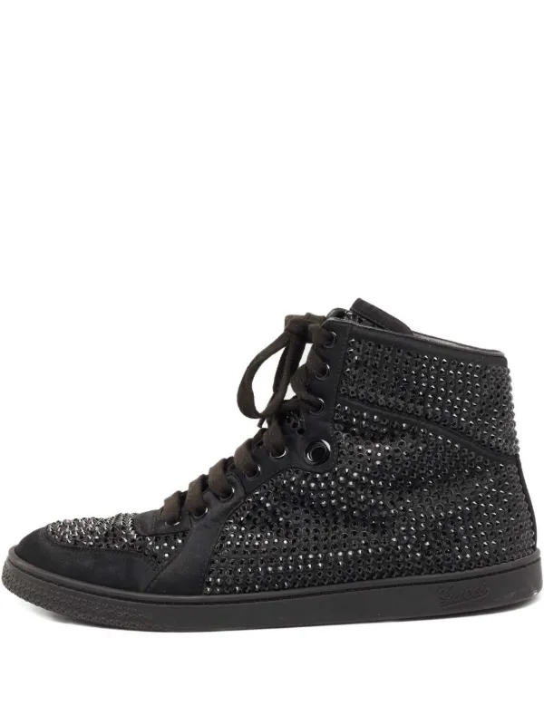 Gucci Pre-Owned Coda ビジュートリム ハイカットスニーカー