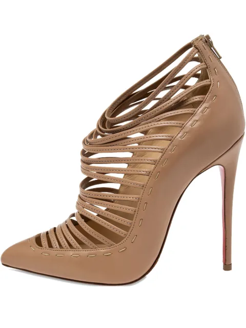 Christian Louboutin Pre-Owned 2024 115mm Gortik strappy caged pumps