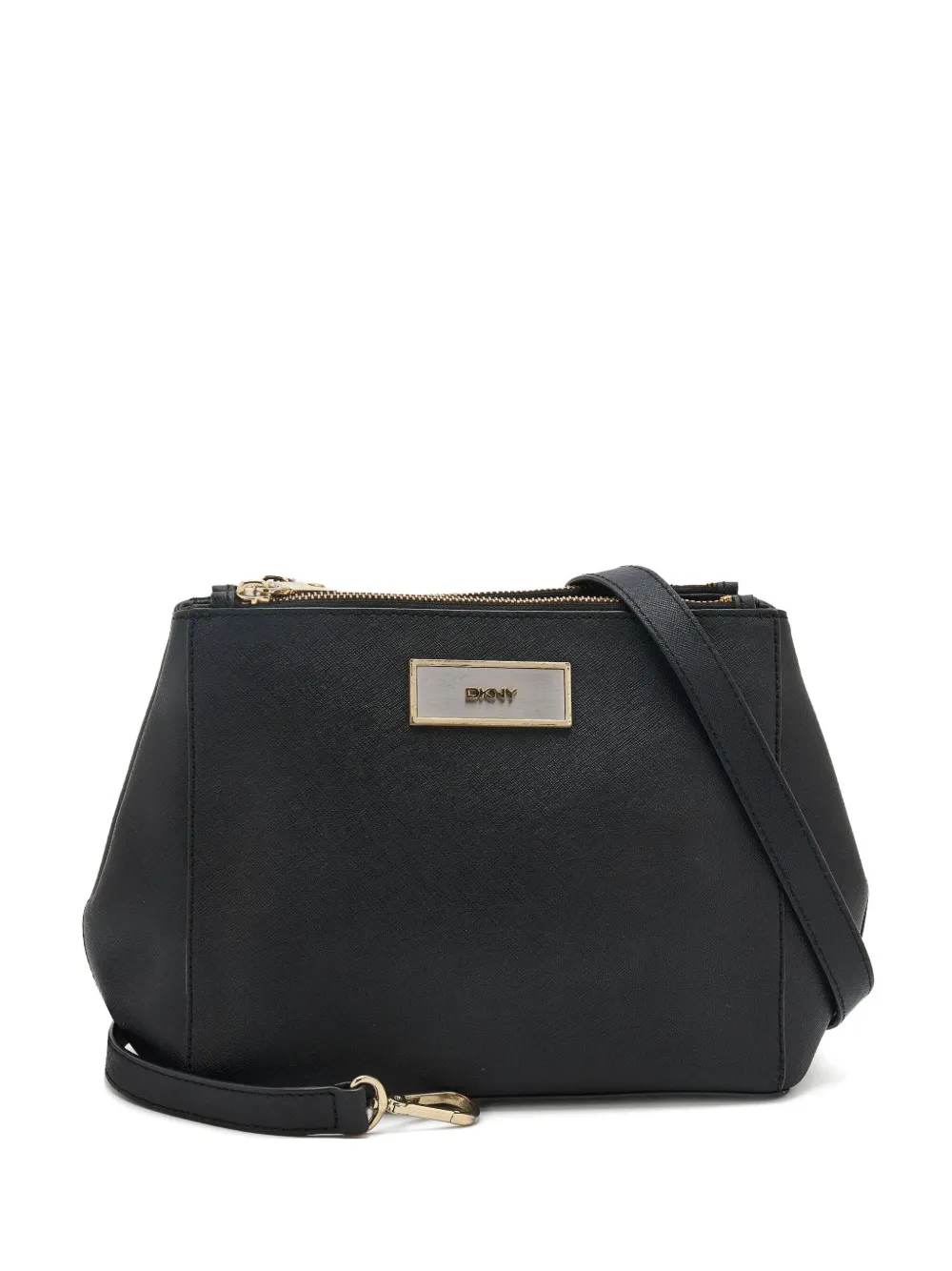 DKNY Vintage pre-owned logo-plaque cross body bag - ブラック DKNY Vintage pre-owned logo-plaque cross body bag - ブラック