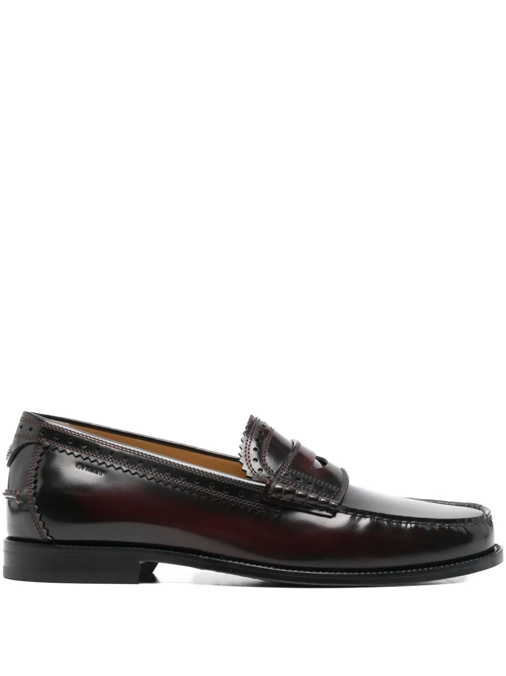 Bally logo-plaque loafers Rood